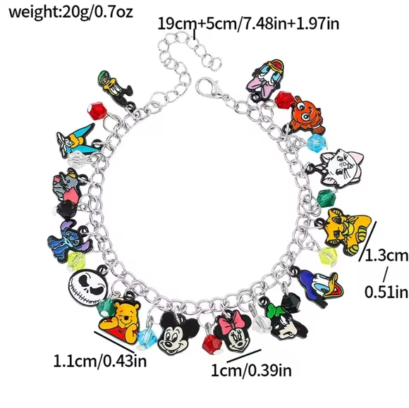 Disney Legends Multi-Charm Bracelet Classic Character Edition - Picture 8 of 9